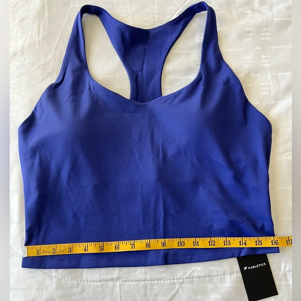 NEW - Fabletics Anywhere Built-In-Bra Tank in Nightfall Blue - Picture 3 of 13